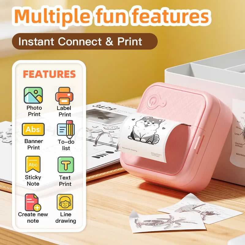 Portable Mini Printers  Bluetooth