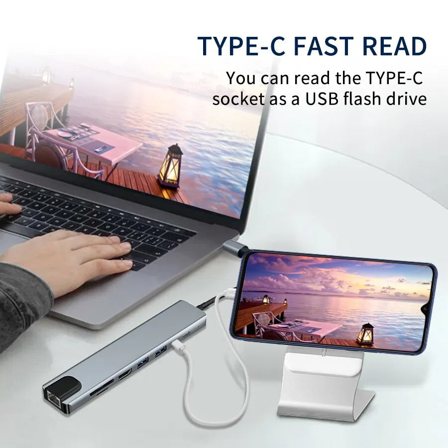 USB3.0 USB C Hub Type-C to 4K HDMI-compatible