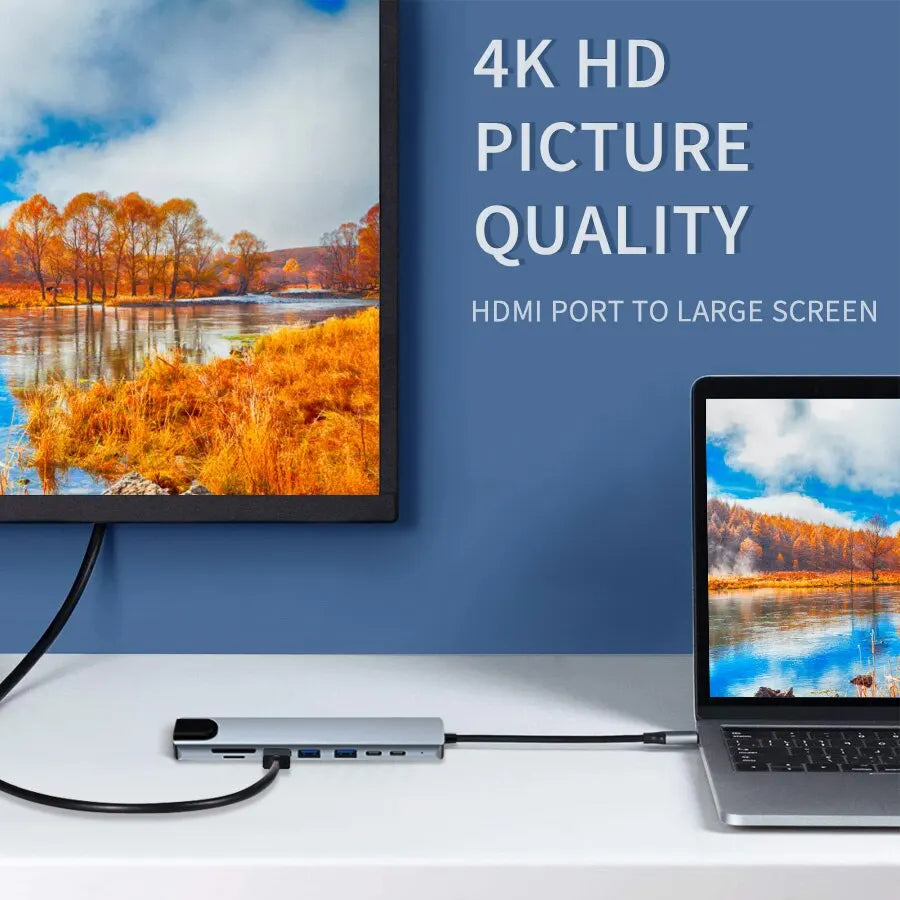 USB3.0 USB C Hub Type-C to 4K HDMI-compatible