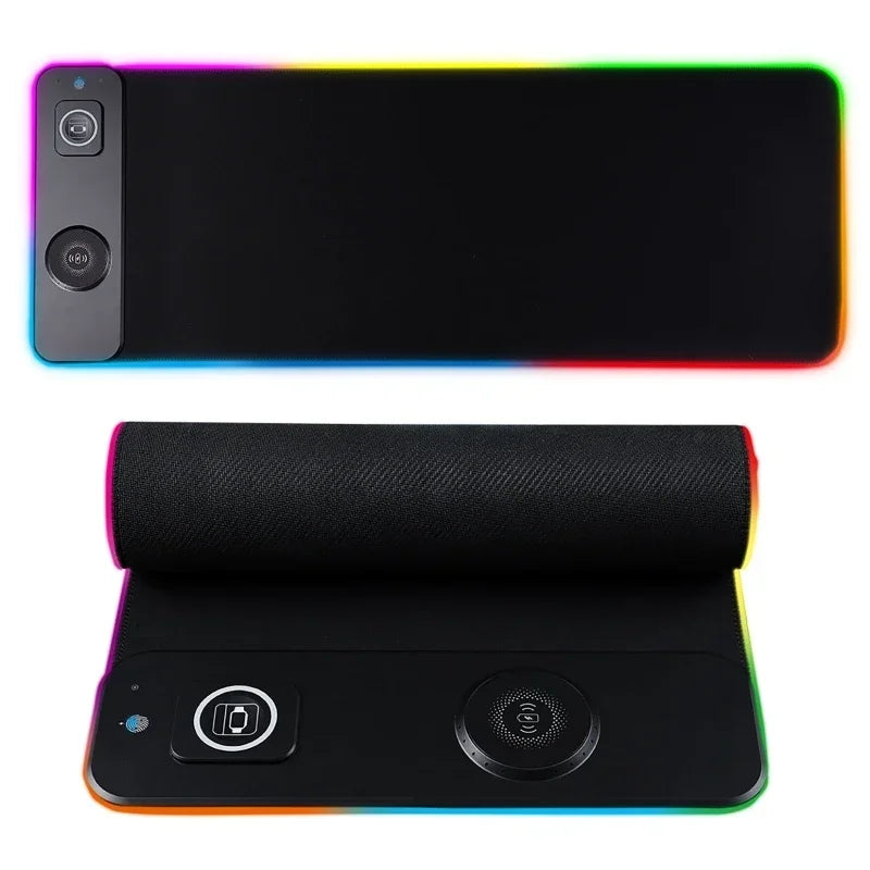 RGB Mouse Keyboard Pad with Wireless Charging