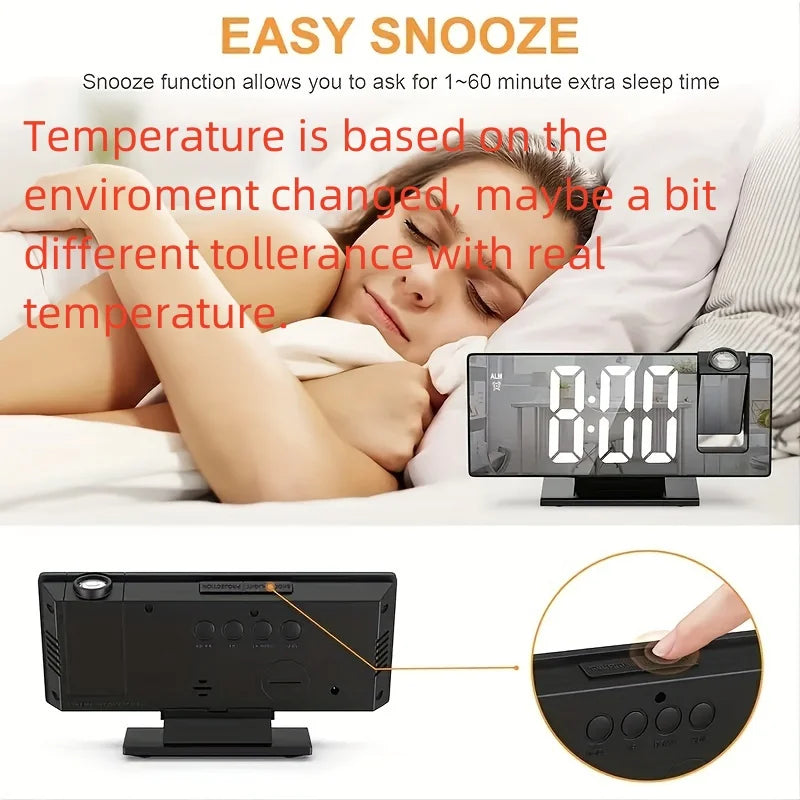Projection alarm clock  multifunction