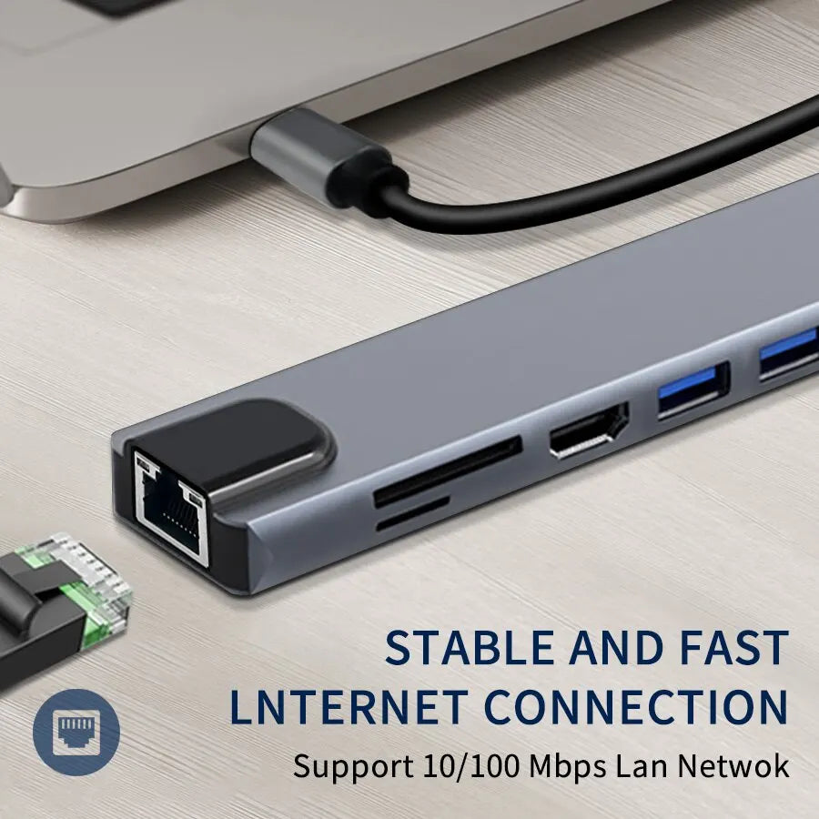 USB3.0 USB C Hub Type-C to 4K HDMI-compatible
