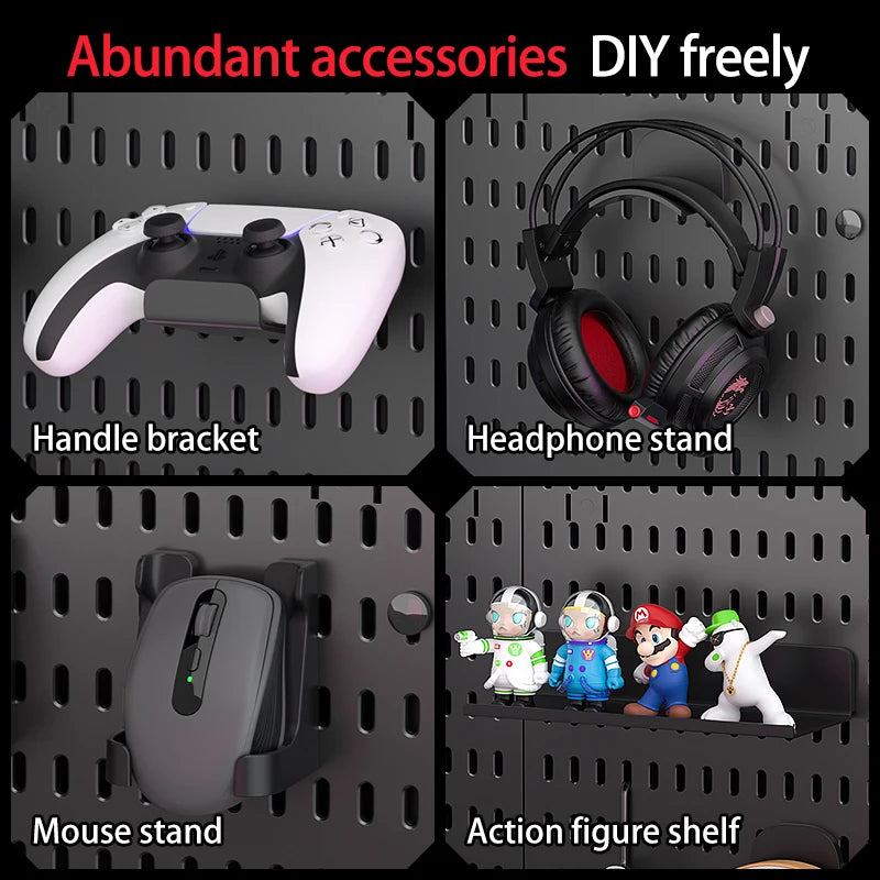 Desktop pegboard storage kit.