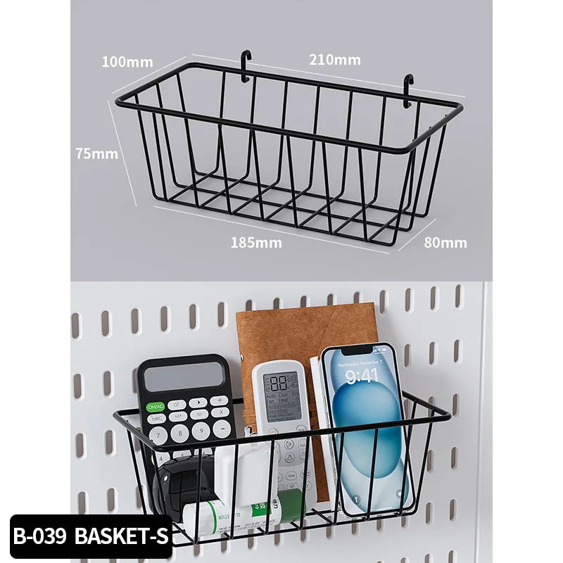 Desktop pegboard storage kit.