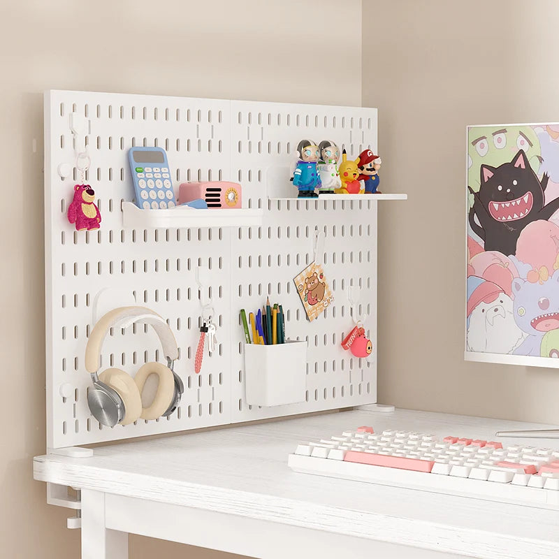 Desktop pegboard storage kit.