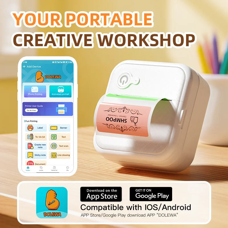 Portable Mini Printers  Bluetooth