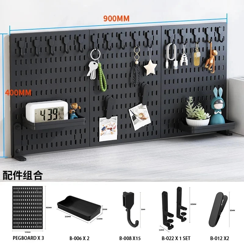 Desktop pegboard storage kit.