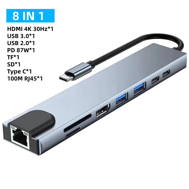 USB3.0 USB C Hub Type-C to 4K HDMI-compatible