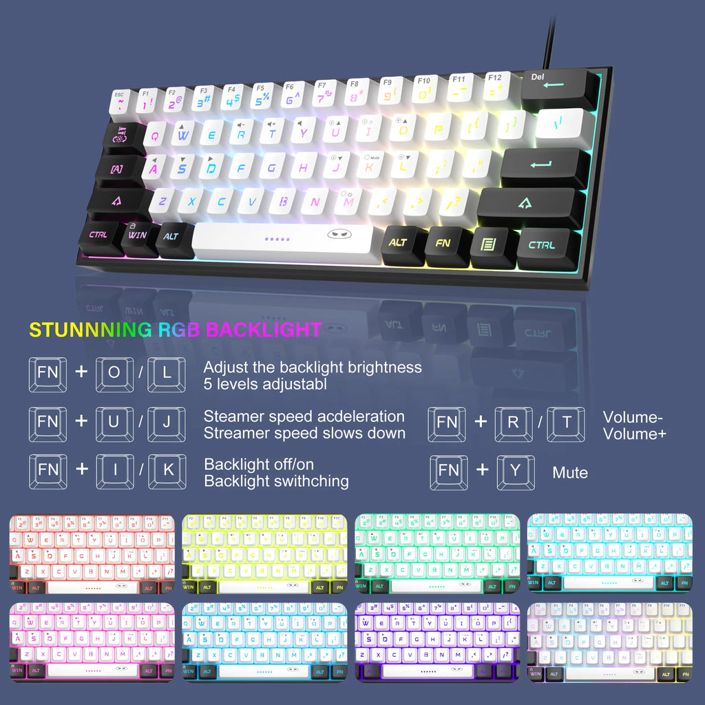 Compact Wired Keyboard  RGB