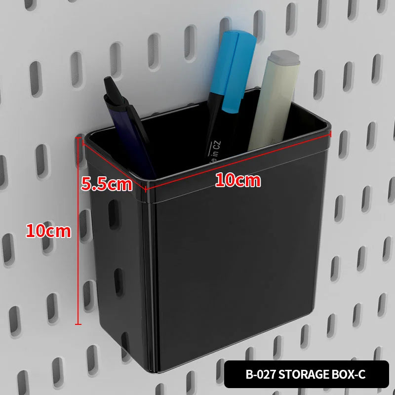 Desktop pegboard storage kit.